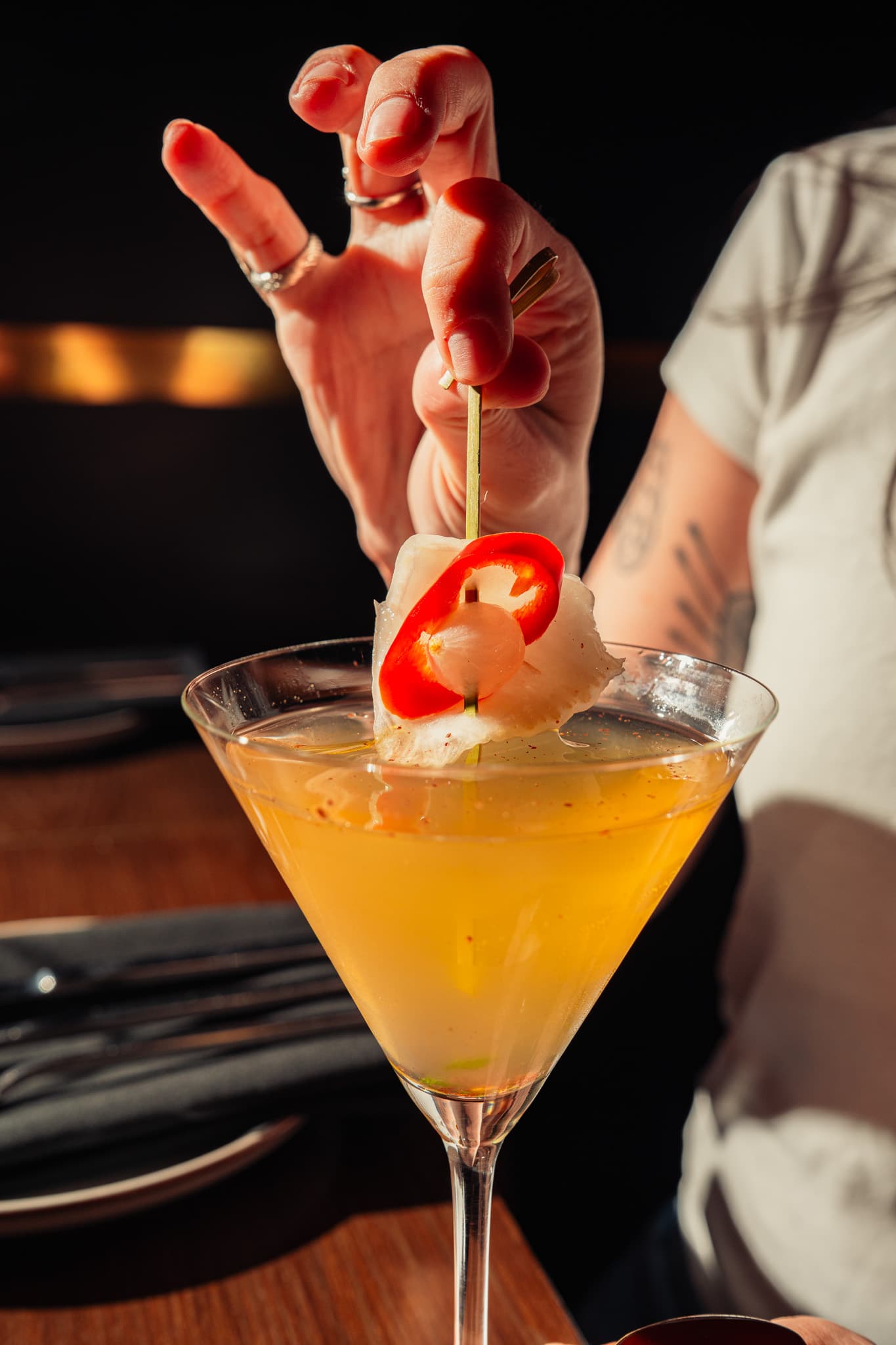 White Kimchi Martini